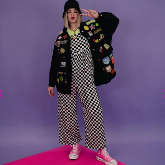 Alora Eden RULE BREAKER CHECKERED OVERALLS - Picture 8 of 9